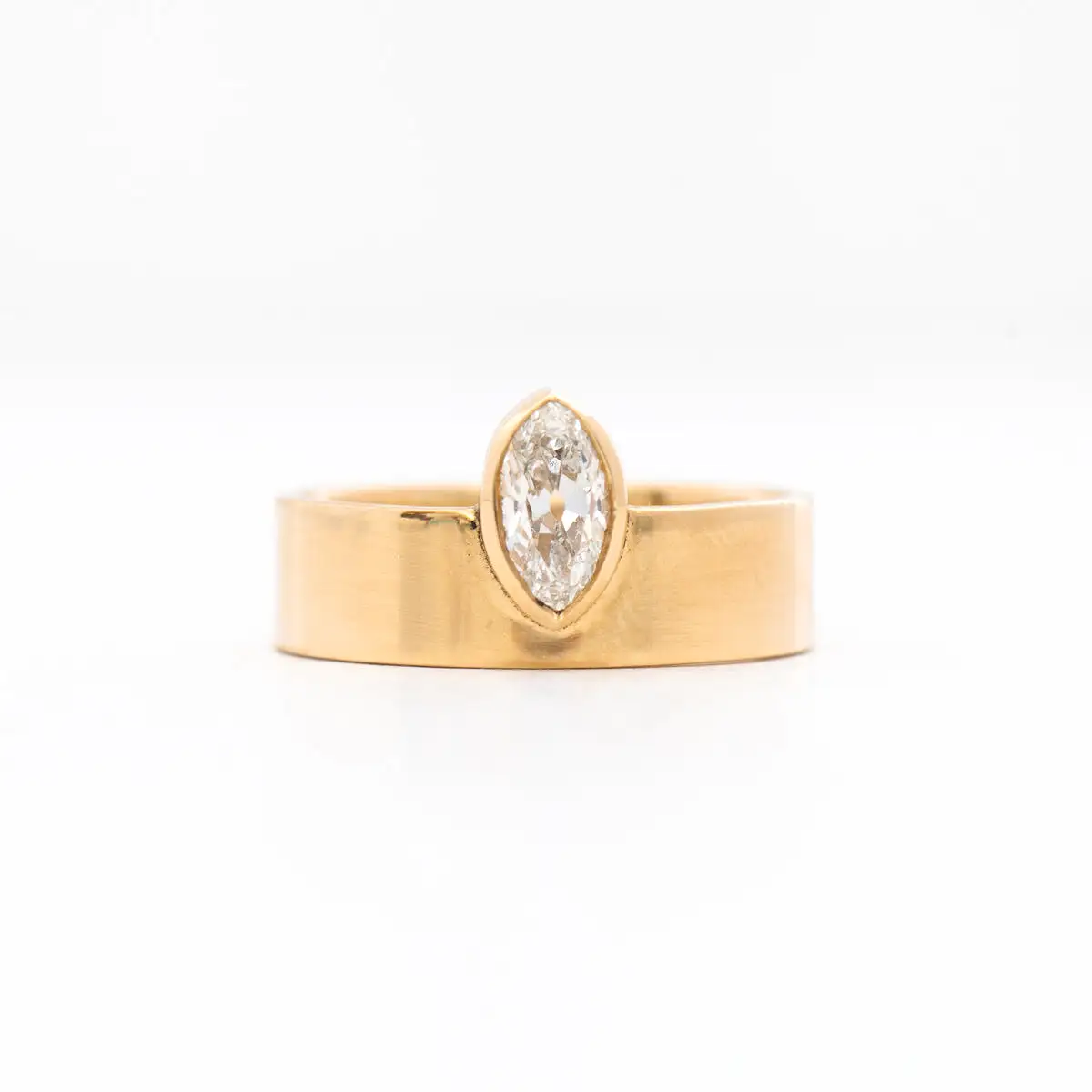 0.53 ct Marquise Diamond Monolith Ring