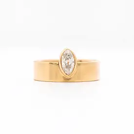 0.53 ct Marquise Diamond Monolith Ring