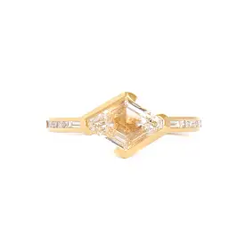 0.83 ct Lozenge Diamond Portico Ring