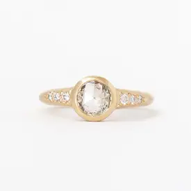 0.94 ct Round Rose-cut Diamond Low Tide Thin Ring