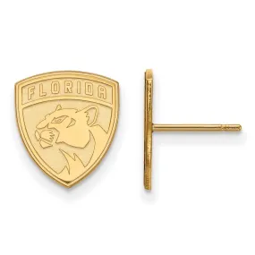 10k Yellow Gold NHL Florida Panthers Small Post Earrings