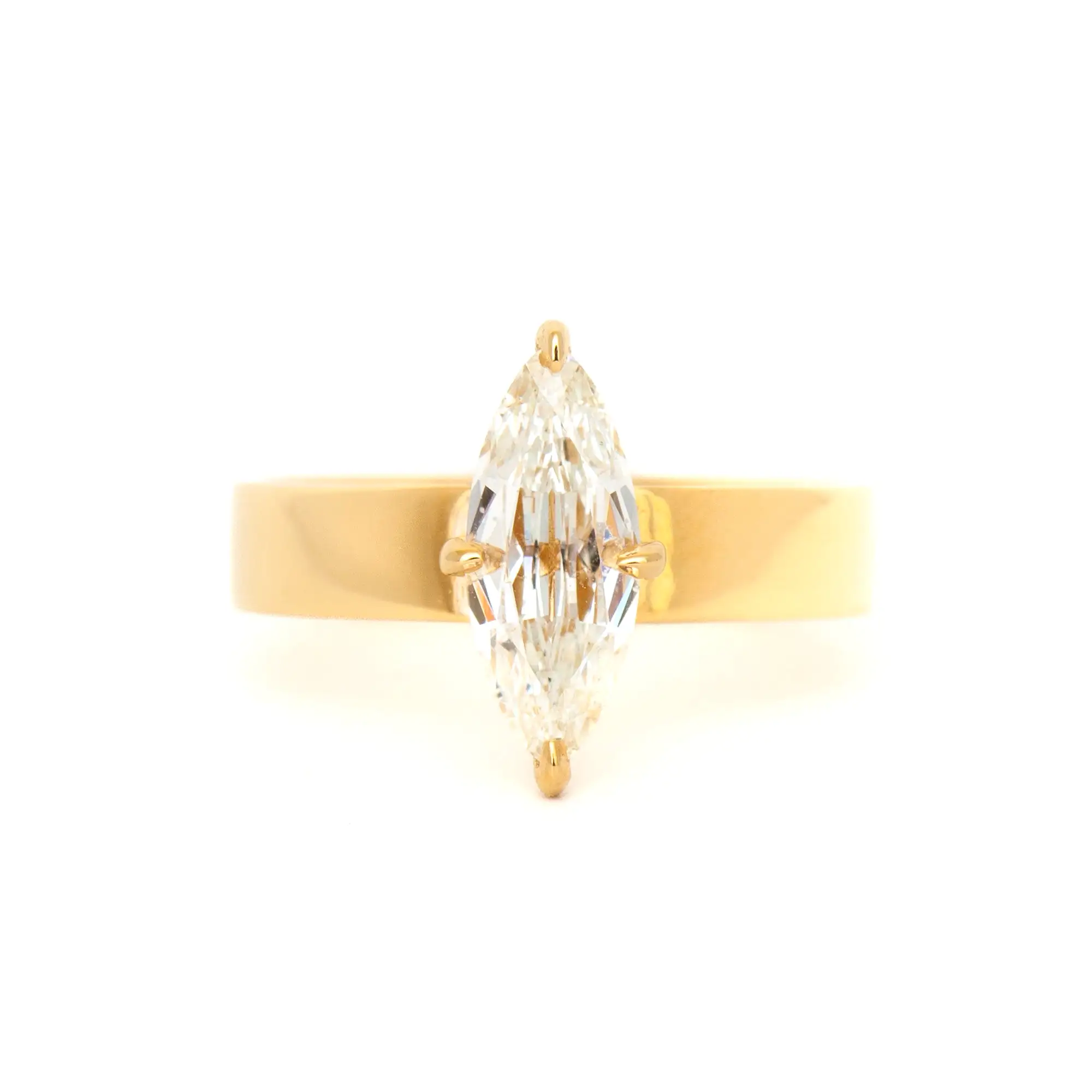 1.13 ct Marquise Diamond Temple Ring