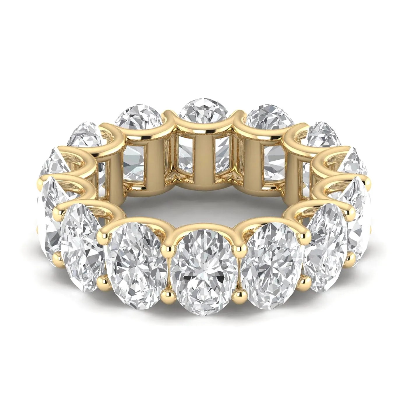 14K & 18K Gold Oval Diamond Eternity Band