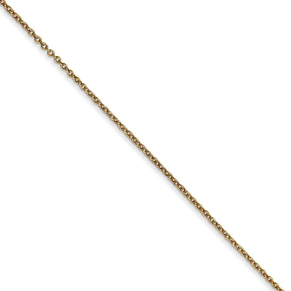 14k Yellow Gold 3D Wishbone (16mm) Necklace