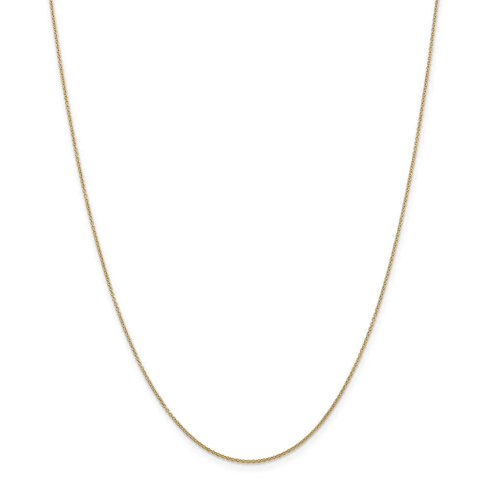 14k Yellow Gold 3D Wishbone (16mm) Necklace