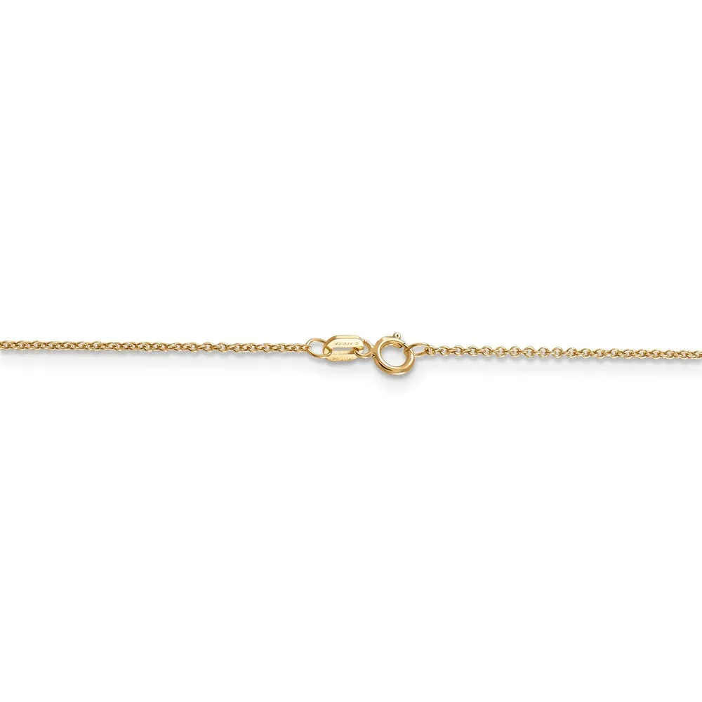 14k Yellow Gold 3D Wishbone (16mm) Necklace