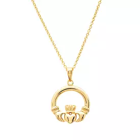 14kt Gold Vermeil Claddagh Necklace