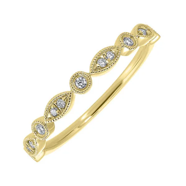 14KT YELLOW GOLD DIAMOND (1/10 CTW) RING