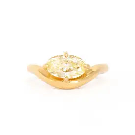 1.52 ct Oval Diamond Piscine Ring