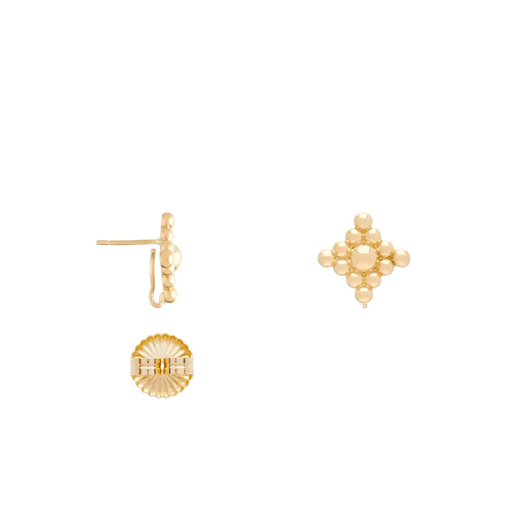 18K Micro Filigree Stud Earrings