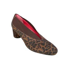 3022 Suede Leather Leopard Print Pump