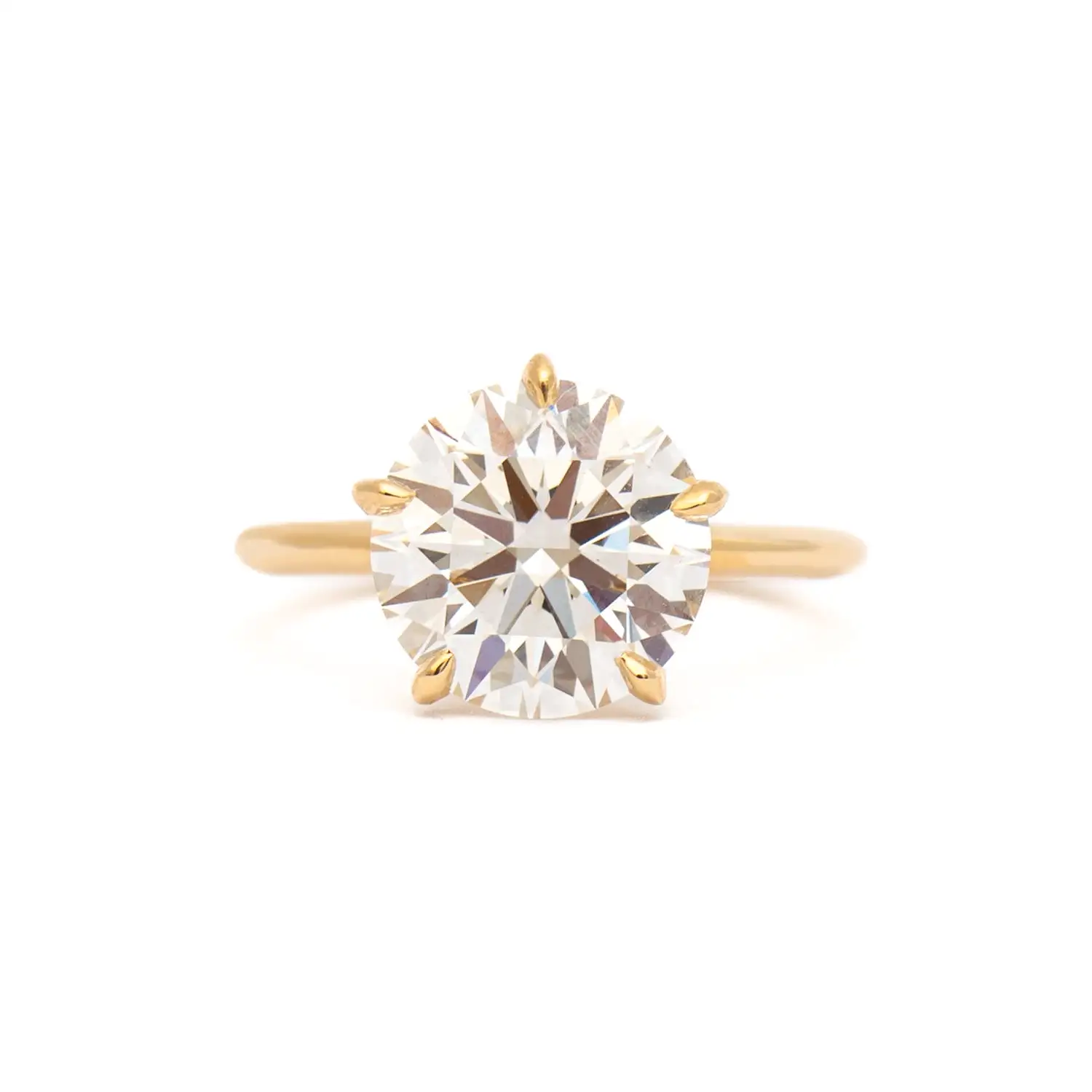 4.13 ct Lab-Grown Round Diamond Vault Ring