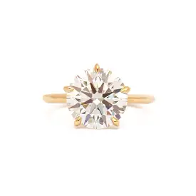 4.13 ct Lab-Grown Round Diamond Vault Ring