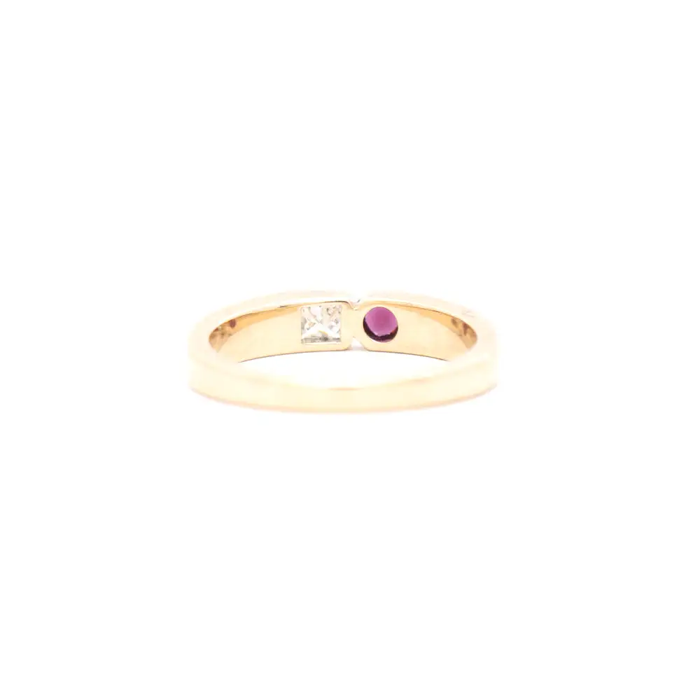 Arizona Garnet and Diamond Dyad Ring