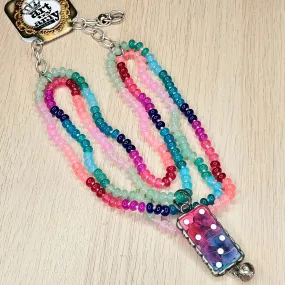 Art By Amy Multi Bead Domino 4/3 Necklace