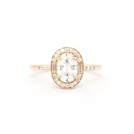 Athena Oval Halo Ring