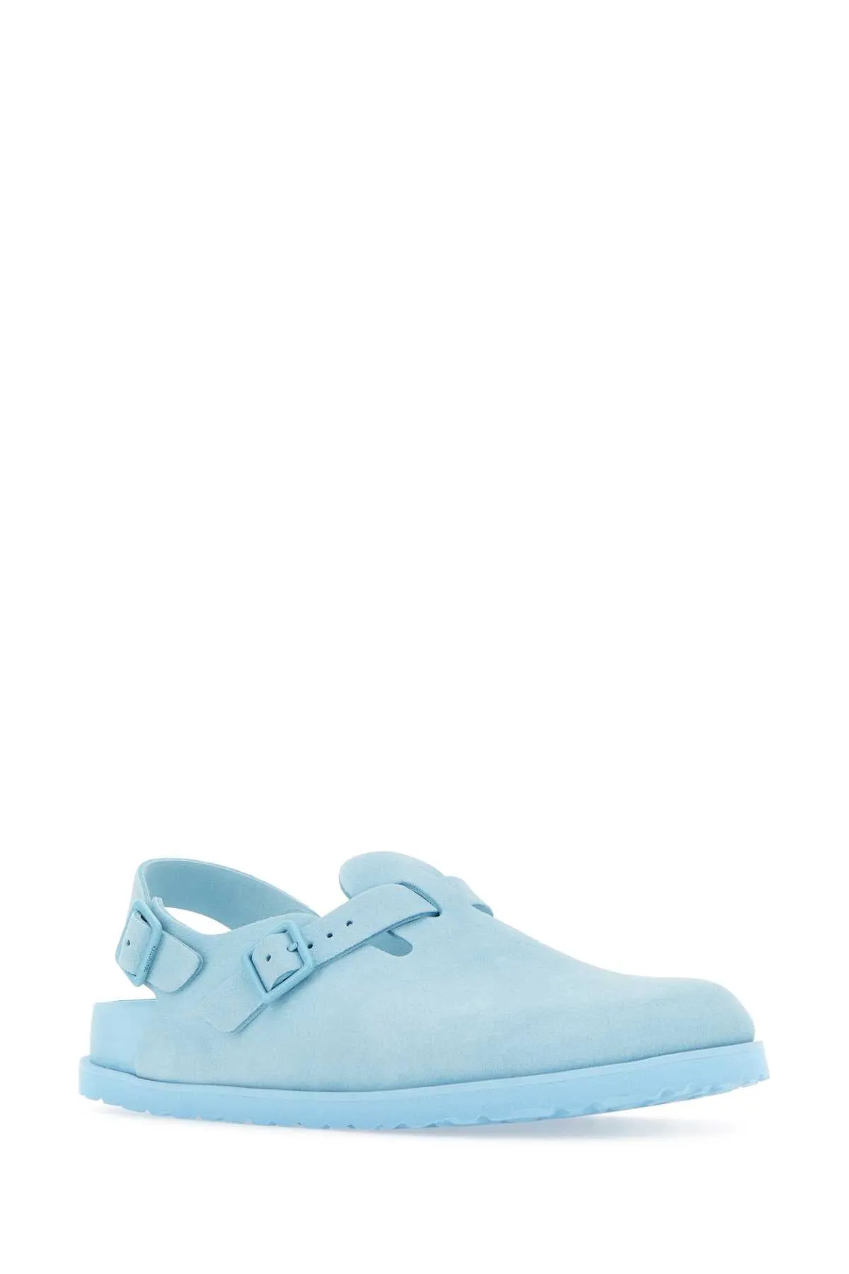 Birkenstock 1774 Pastel Light Blue Suede Tokyo Slippers