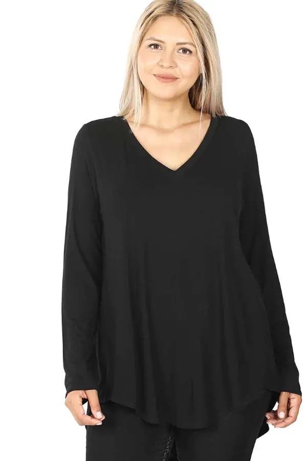 BK Basics PLUS V-neck Long Sleeve