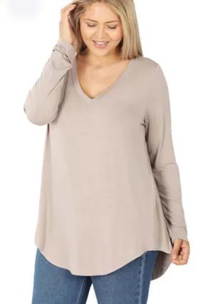 BK Basics PLUS V-neck Long Sleeve