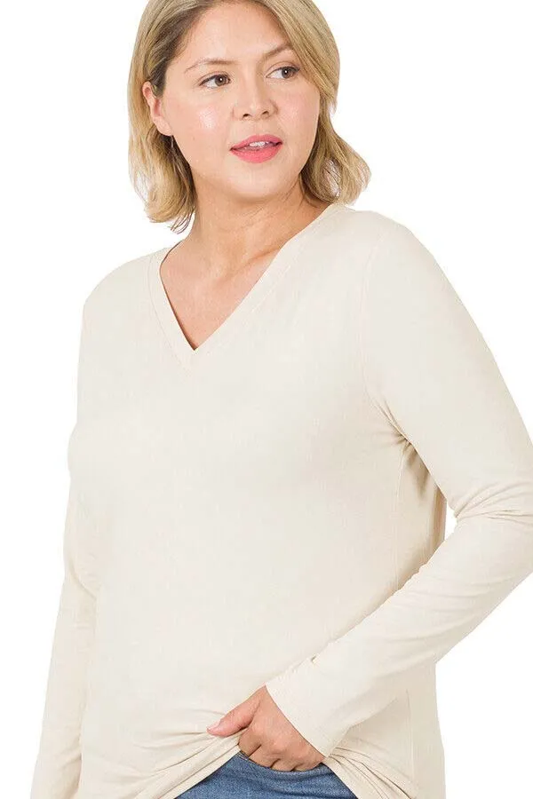 BK Basics PLUS V-neck Long Sleeve