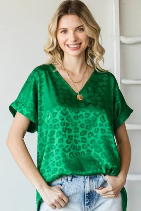 BK Brand Silky V-Neck Blouse