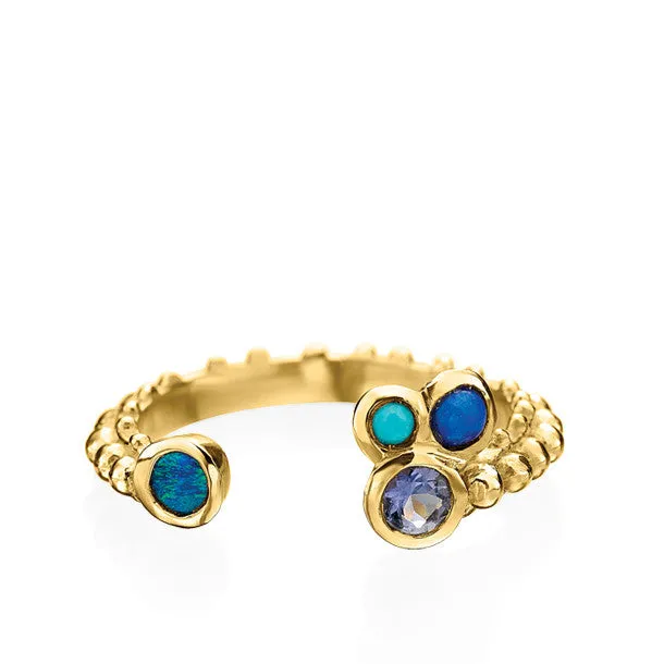 BOHEME CROWN QUATRE RING BLEUE