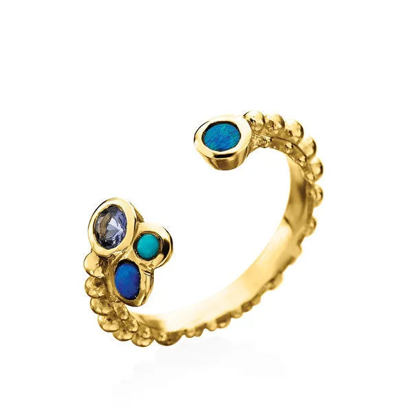 BOHEME CROWN QUATRE RING BLEUE