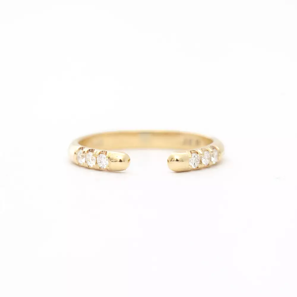 Chubby Diamond Equilibrium Cuff Ring