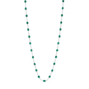 Classic Gigi Emerald necklace, White Gold, 19.7