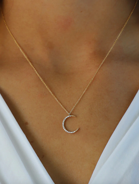 CZ CRESCENT NECKLACE