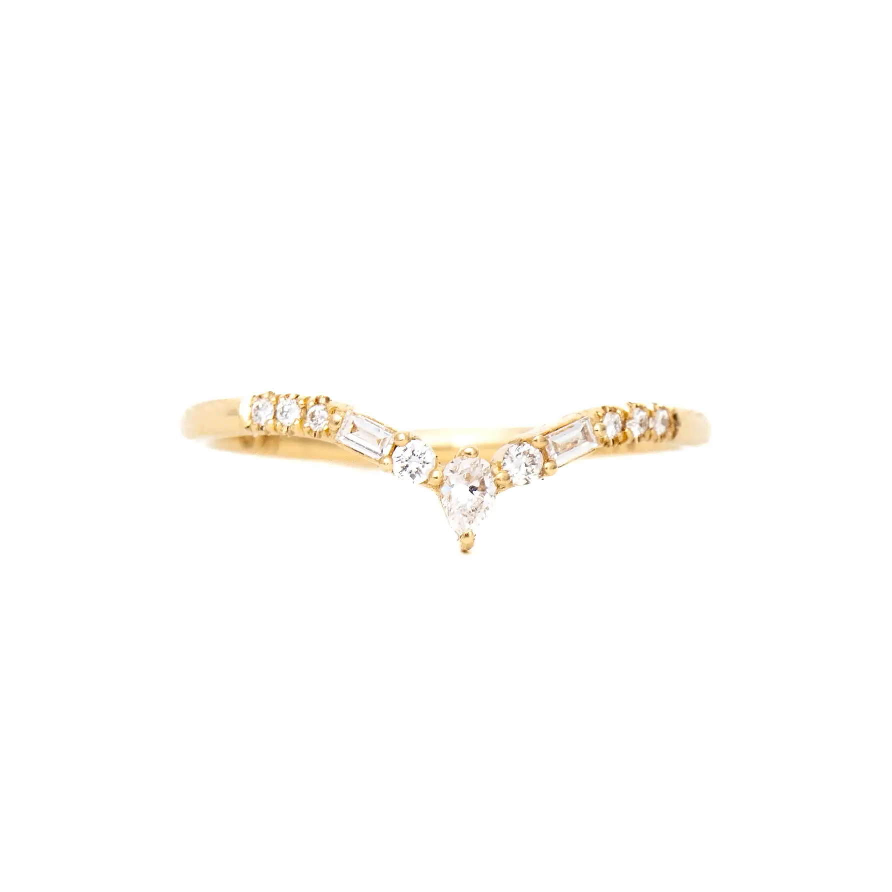 Diamond Baguette Peak Equilibrium Ring