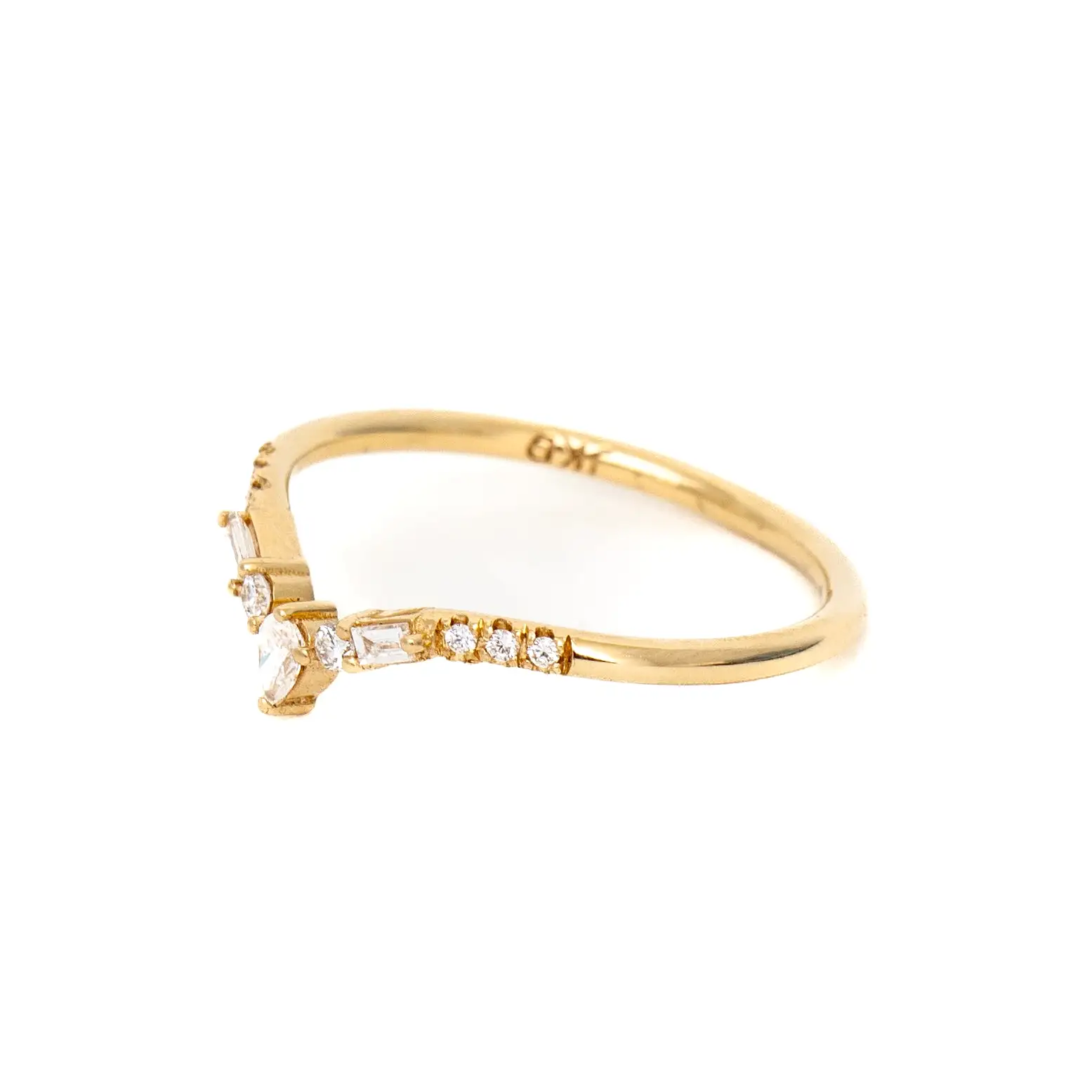 Diamond Baguette Peak Equilibrium Ring