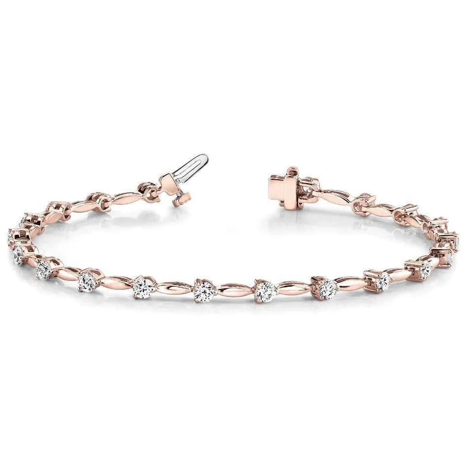 Exquisite Link Fashion Moissanite or Diamond Bracelet