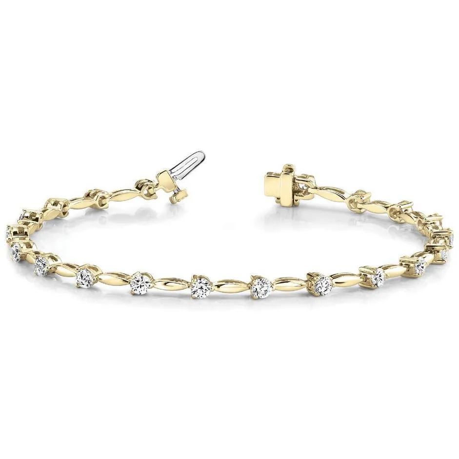 Exquisite Link Fashion Moissanite or Diamond Bracelet