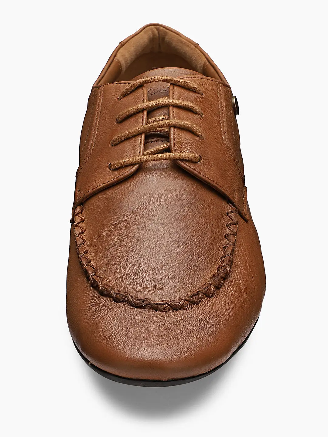 Ezok Men Tan Leather Casual Shoes