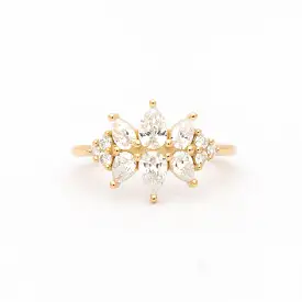 Flora Diamond Cluster Ring