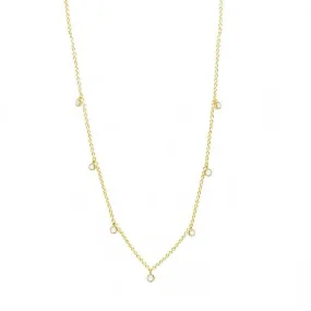 Forged Diamond 18k Yellow Gold Necklace