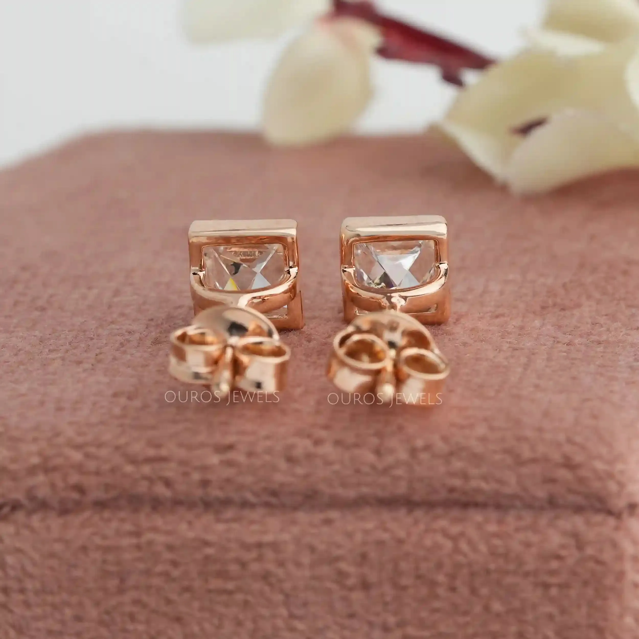 French  Cut  Lab Grown Diamond  Earrings