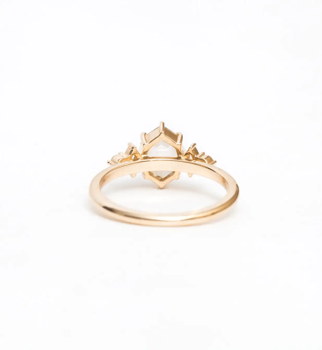 Geometric Champagne Diamond Desi Ring