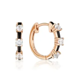 Georgini - Reflection Enamel Hoop Earrings Rose Gold