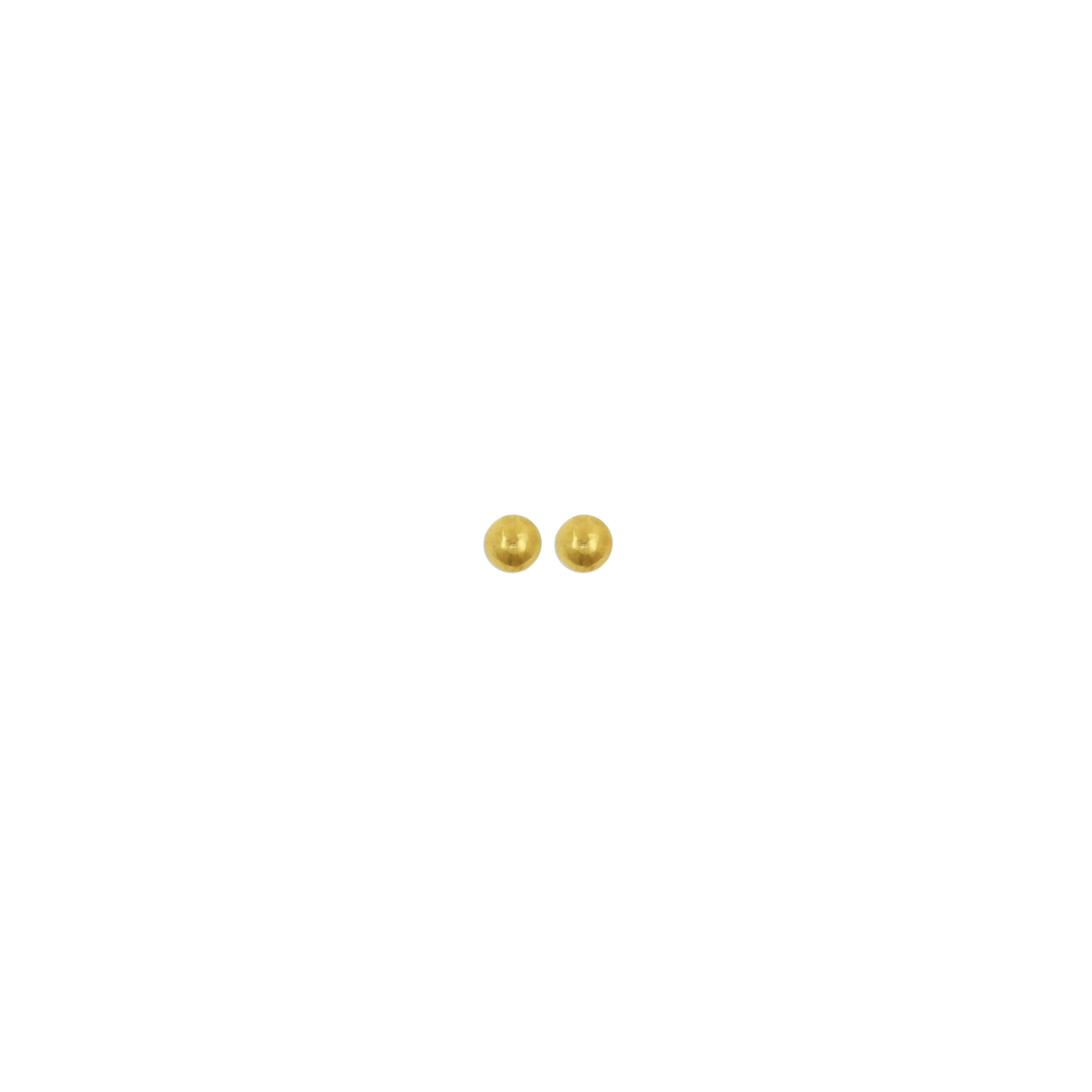 Gold Ball Earrings - Pair