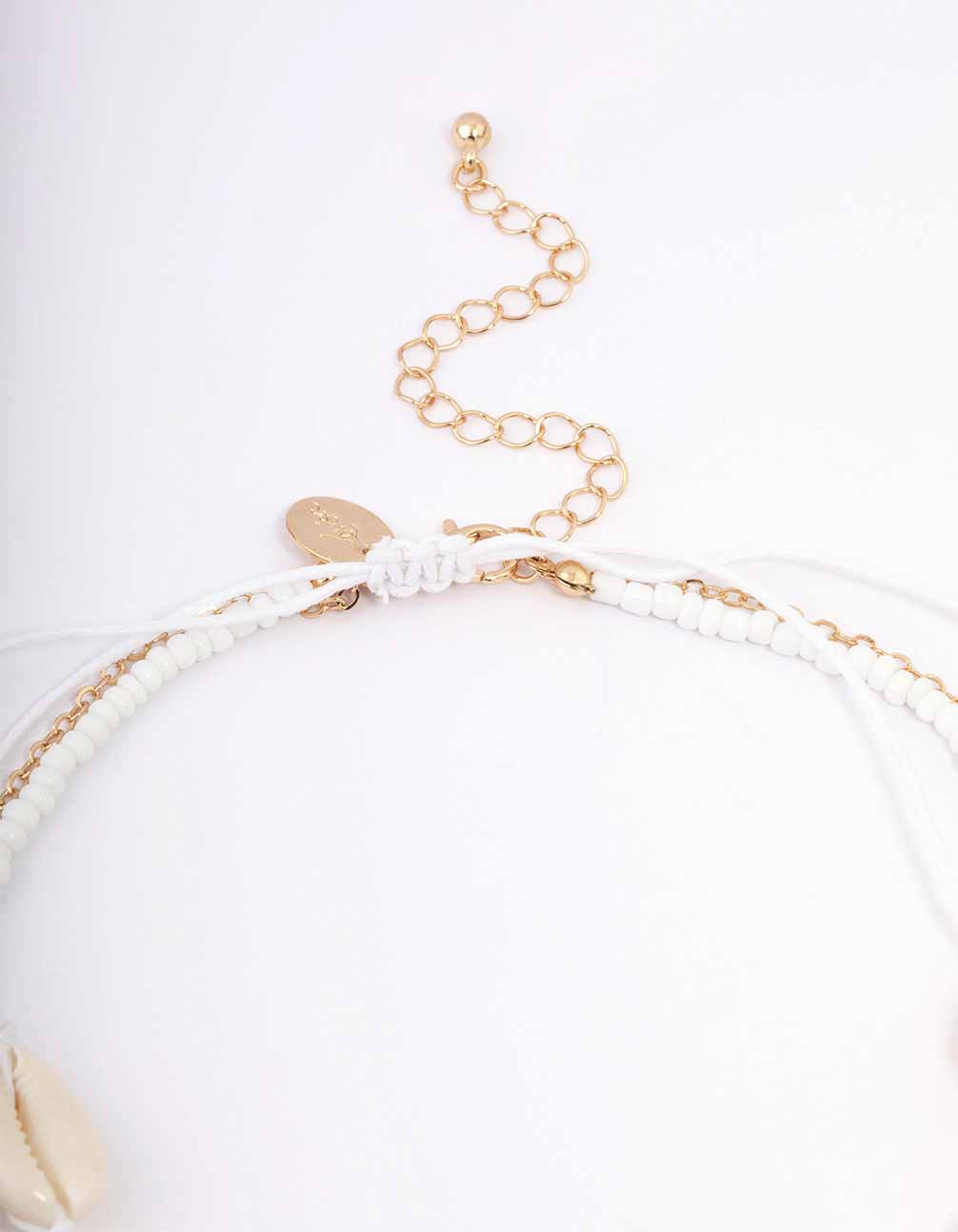 Gold Bead & Shell Layered Necklace