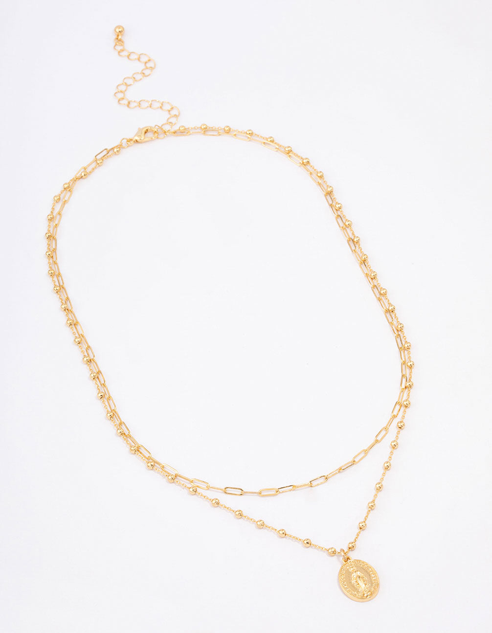 Gold Plated Layered Coin Necklace