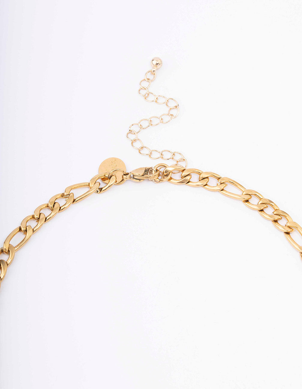 Gold Plated Stainless Steel Chunky Figaro Necklace