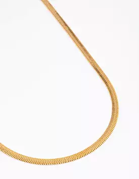 Gold Plated Stainless Steel Snake Chain Necklace