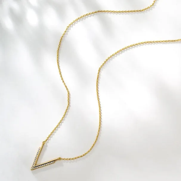 Gold V Necklace