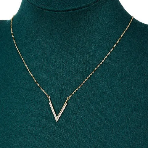 Gold V Necklace