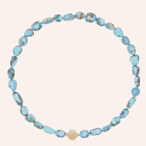 Golden Hills Kazakhstan Turquoise Bead Necklace