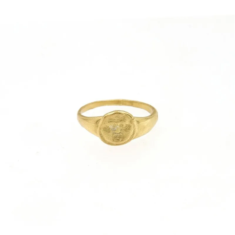 Gorgoneion Pinky Ring - 18K Gold Plated