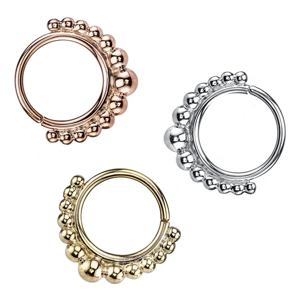 Graduating Latchmi Seam Ring in Gold